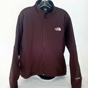 The North Face Ladies Brown Thick Polyester Fabric Jacket LARGE